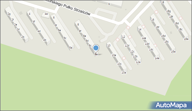 Gdynia, 2 Morskiego Pułku Strzelców, 8a, mapa Gdyni