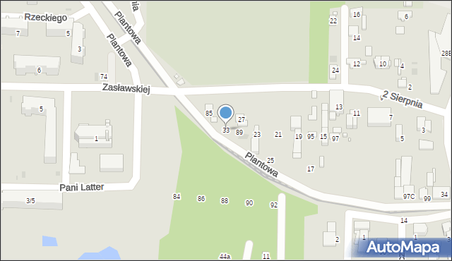 Pruszków, 2 Sierpnia, 33, mapa Pruszków