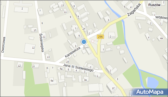 Ruszów, 2 Armii Wojska Polskiego, 1, mapa Ruszów