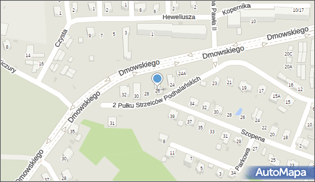 Sanok, 2 Pułku Strzelców Podhalańskich, 26, mapa Sanok