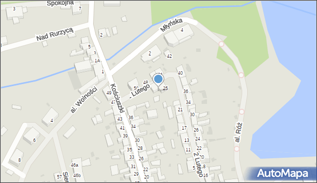 Trzcińsko-Zdrój, 2 Lutego, 27, mapa Trzcińsko-Zdrój