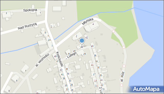 Trzcińsko-Zdrój, 2 Lutego, 44, mapa Trzcińsko-Zdrój