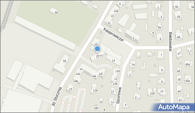 Tczew, 30 Stycznia, 13, mapa Tczew