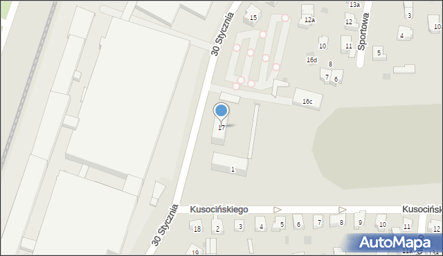 Tczew, 30 Stycznia, 17, mapa Tczew