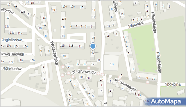 Wschowa, 31 Stycznia, 3a, mapa Wschowa
