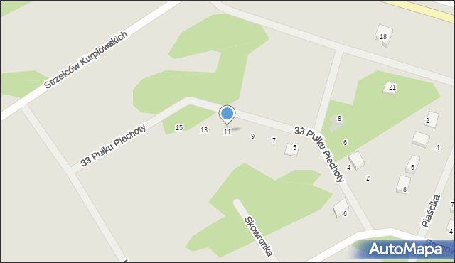 Nowogród, 33 Pułku Piechoty, 11, mapa Nowogród