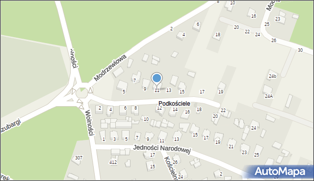 Pysznica, 35-lecia, 11, mapa Pysznica