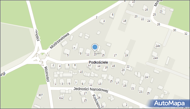 Pysznica, 35-lecia, 13, mapa Pysznica