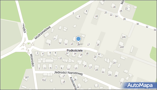 Pysznica, 35-lecia, 15, mapa Pysznica