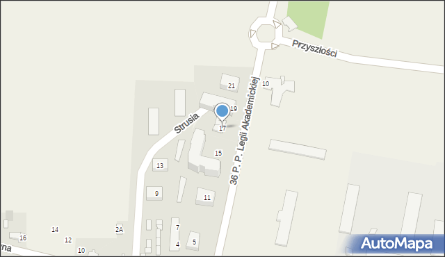 Parzniew, 36 Pułku Piechoty Legii Akademickiej, 17, mapa Parzniew