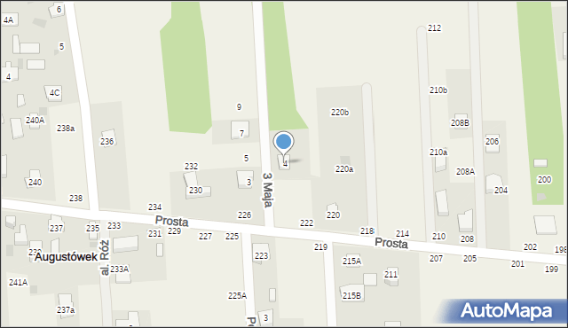 Augustówek, 3 Maja, 4, mapa Augustówek