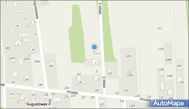 Augustówek, 3 Maja, 9, mapa Augustówek