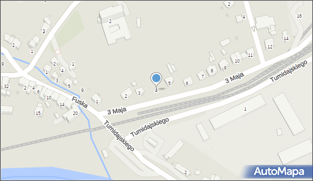 Biecz, 3 Maja, 4, mapa Biecz