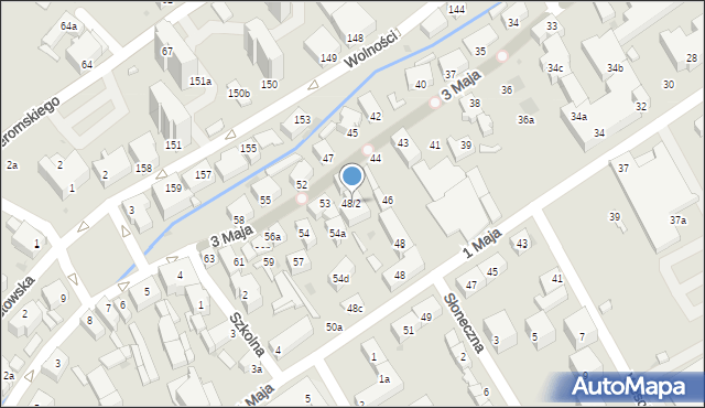 Bielawa, 3 Maja, 48/a, mapa Bielawa