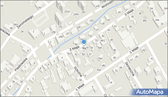 Bielawa, 3 Maja, 56a, mapa Bielawa