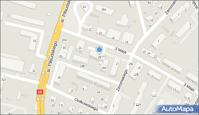 Bielsk Podlaski, 3 Maja, 19, mapa Bielsk Podlaski