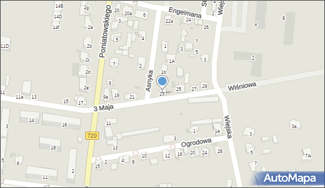 Błonie, 3 Maja, 23, mapa Błonie