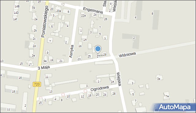 Błonie, 3 Maja, 27, mapa Błonie
