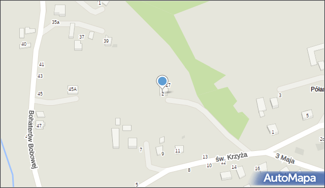 Bobowa, 3 Maja, 2, mapa Bobowa