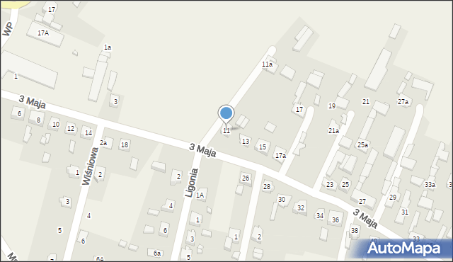 Boronów, 3 Maja, 11, mapa Boronów