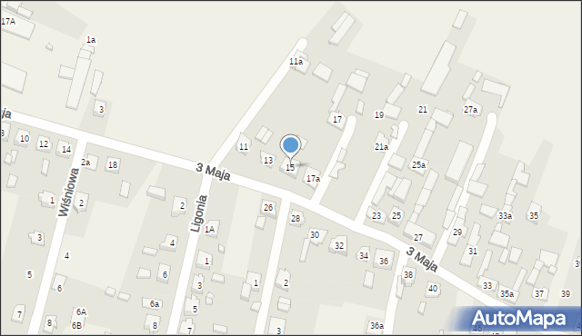 Boronów, 3 Maja, 15, mapa Boronów