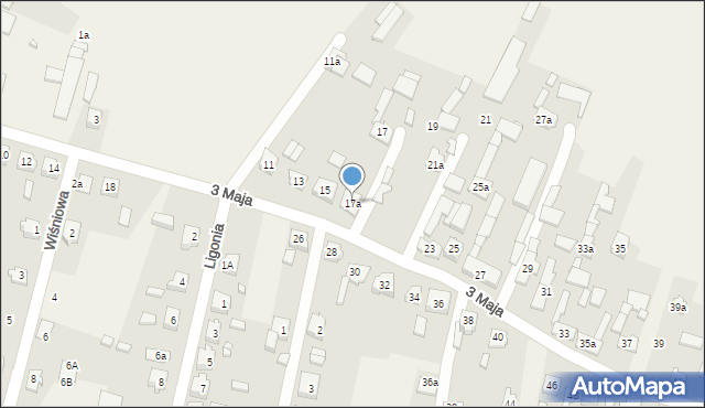 Boronów, 3 Maja, 17a, mapa Boronów