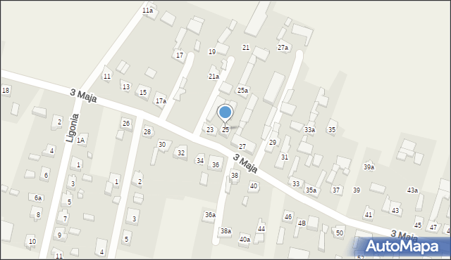 Boronów, 3 Maja, 25, mapa Boronów
