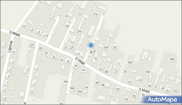 Boronów, 3 Maja, 29, mapa Boronów