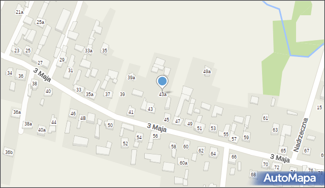 Boronów, 3 Maja, 43a, mapa Boronów