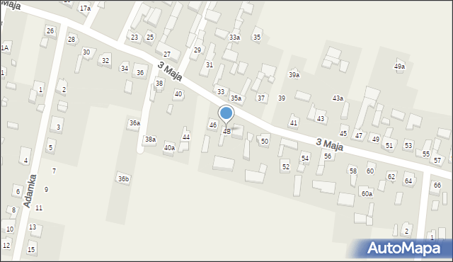 Boronów, 3 Maja, 48, mapa Boronów