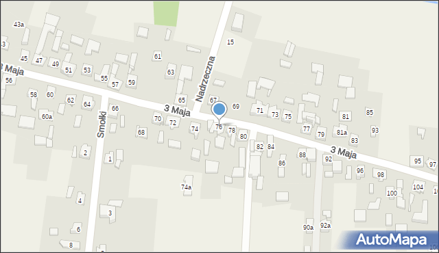 Boronów, 3 Maja, 76, mapa Boronów