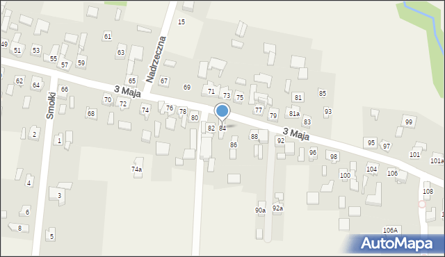 Boronów, 3 Maja, 84, mapa Boronów