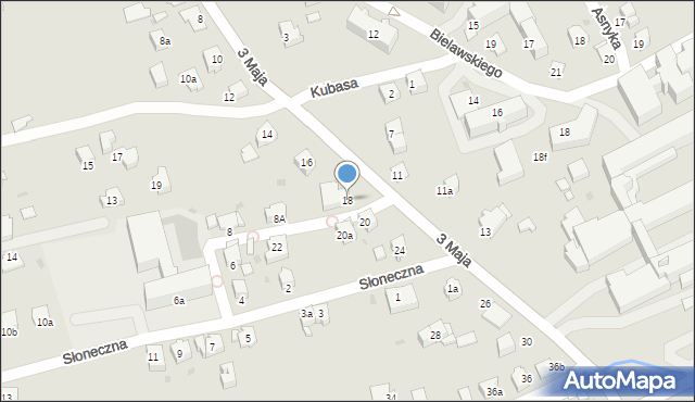Brzozów, 3 Maja, 18, mapa Brzozów