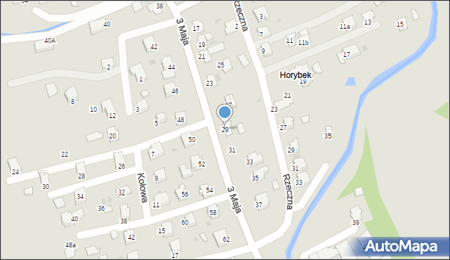 Brzozów, 3 Maja, 29, mapa Brzozów