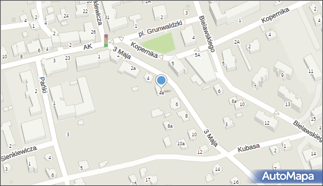 Brzozów, 3 Maja, 4a, mapa Brzozów