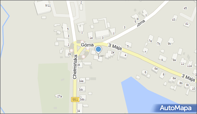 Chełmża, 3 Maja, 2, mapa Chełmża