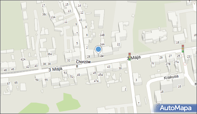 Chorzów, 3 Maja, 26, mapa Chorzów