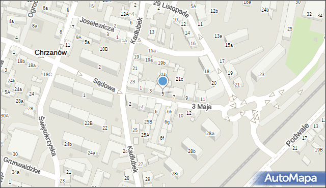 Chrzanów, 3 Maja, 5, mapa Chrzanów