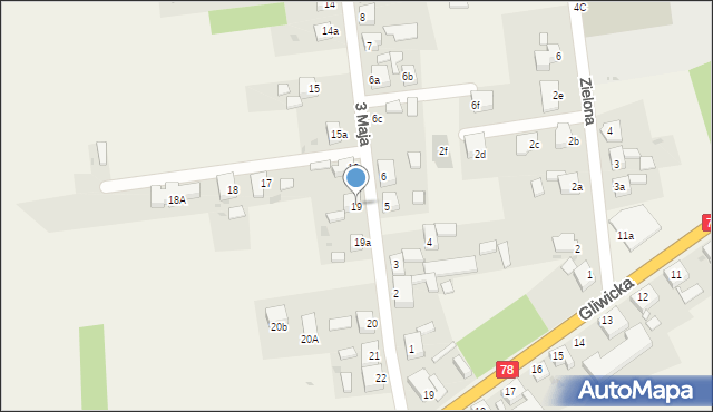 Czekanów, 3 Maja, 19, mapa Czekanów