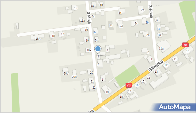 Czekanów, 3 Maja, 3, mapa Czekanów