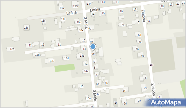 Czekanów, 3 Maja, 9a, mapa Czekanów