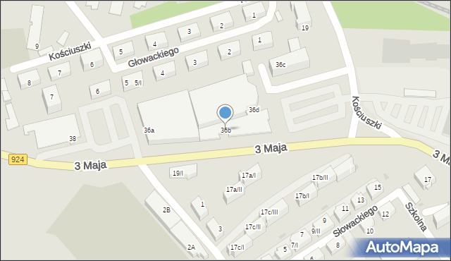 Czerwionka-Leszczyny, 3 Maja, 36b, mapa Czerwionka-Leszczyny
