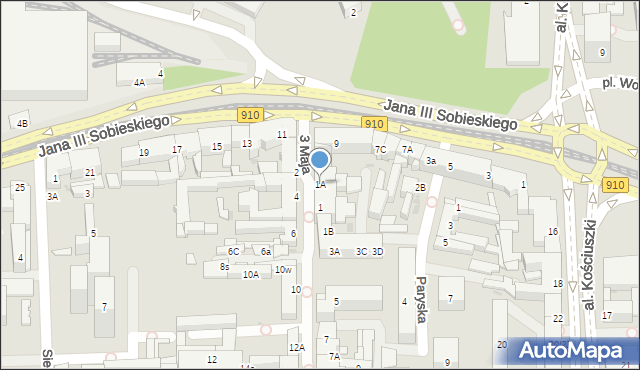 Dąbrowa Górnicza, 3 Maja, 1A, mapa Dąbrowa Górnicza