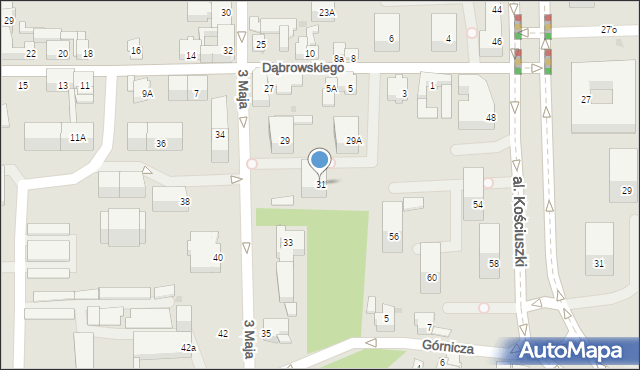 Dąbrowa Górnicza, 3 Maja, 31, mapa Dąbrowa Górnicza