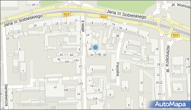 Dąbrowa Górnicza, 3 Maja, 3B, mapa Dąbrowa Górnicza