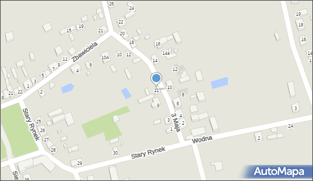 Dąbrowice, 3 Maja, 11, mapa Dąbrowice