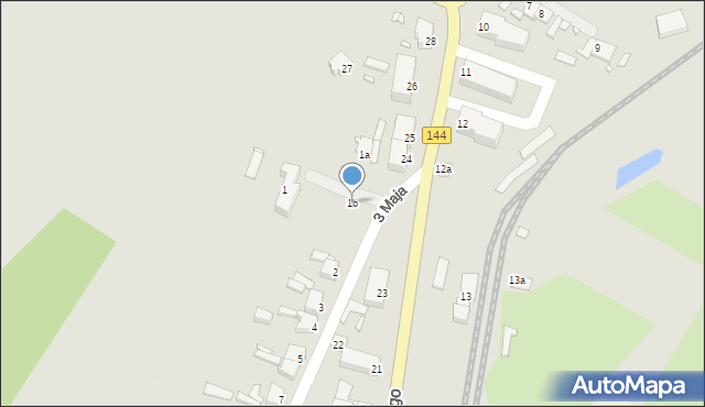 Dobra, 3 Maja, 1b, mapa Dobra