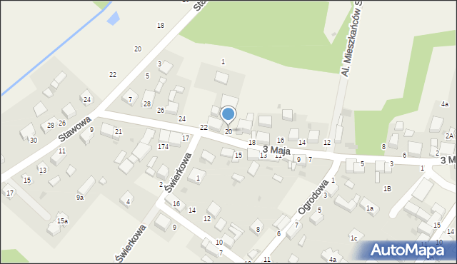 Dobroszyce, 3 Maja, 20, mapa Dobroszyce