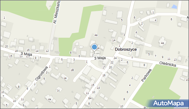 Dobroszyce, 3 Maja, 2b, mapa Dobroszyce