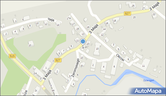 Dzierzgoń, 3 Maja, 8, mapa Dzierzgoń